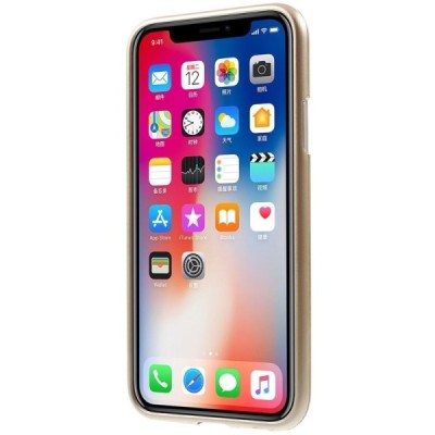 Apple iPhone X (iPhone Xs) Mercury auksinis kieto silikono TPU dėklas - nugarėlė / Priedai.lt