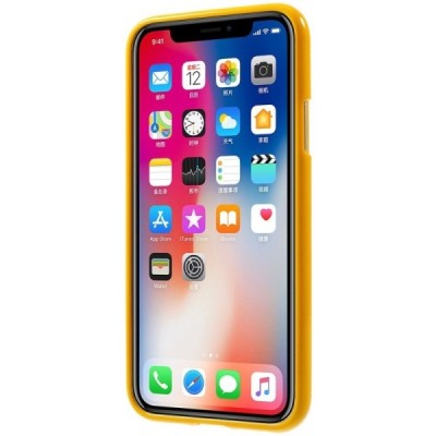 Apple iPhone X (iPhone Xs) Mercury geltonas kieto silikono TPU dėklas - nugarėlė / Priedai.lt