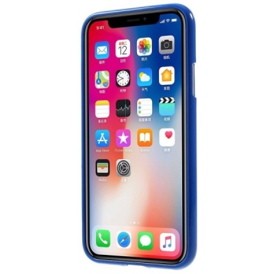Apple iPhone X (iPhone Xs) Mercury tumši zils cieta silikona (TPU) apvalks / vacins.lv