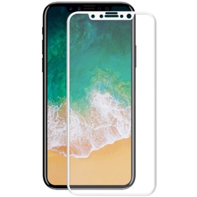 Apple iPhone X (iPhone Xs, 11 Pro) „Hat-Prince“ 9H Tempered Glass sustiprintos apsaugos baltas pilnai dengiantis apsauginis ekra