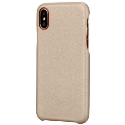 „Lenuo“ Soft Slim Apple iPhone X (iPhone Xs) zelta ādas apvalks / Vacins.lv