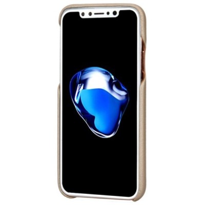 „Lenuo“ Soft Slim Apple iPhone X (iPhone Xs) zelta ādas apvalks / Vacins.lv