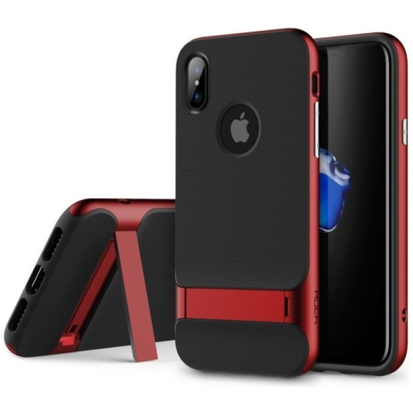 „Rock“ Royce Kickstand apvalks - sarkans (iPhone X / Xs)