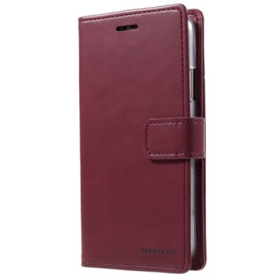 Mercury Blue Moon atverčiamas Apple iPhone X (iPhone Xs) bordo odinis dėklas - piniginė | Priedai.lt