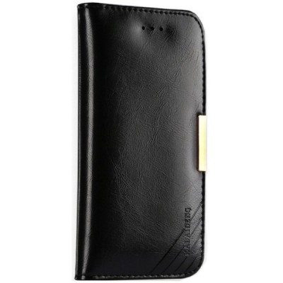 „Kalaideng“ Royale atverčiamas juodas odinis Apple iPhone X (iPhone Xs) dėklas / Priedai.lt