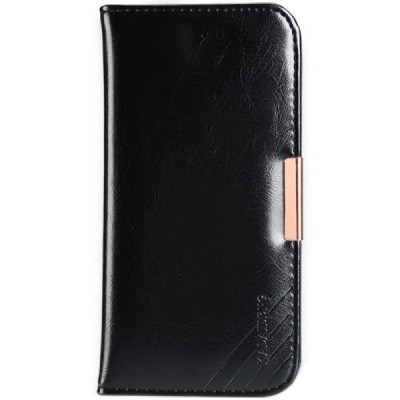 „Kalaideng“ Royale atverčiamas juodas odinis Apple iPhone X (iPhone Xs) dėklas / Priedai.lt