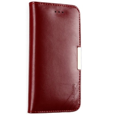 „Kalaideng“ Royale atverčiamas bordo odinis Apple iPhone X (iPhone Xs) dėklas / Priedai.lt