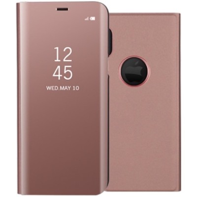 Apple iPhone X (iPhone Xs) plastikinis atverčiamas rožinis dėklas / Priedai.lt