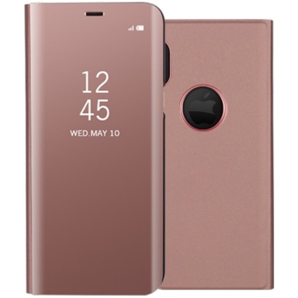 Plastikinis atverčiamas dėklas - rožinis (iPhone X / Xs)