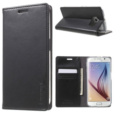 Mercury Blue Moon Samsung Galaxy S6 (G920) atvērams melns ādas maciņš / Vacins.lv