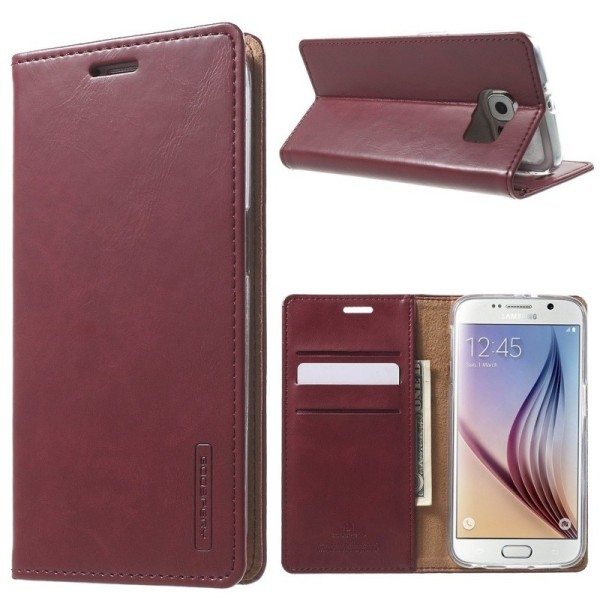 „Mercury“ Blue Moon atvērams maciņš - bordo (Galaxy S6)