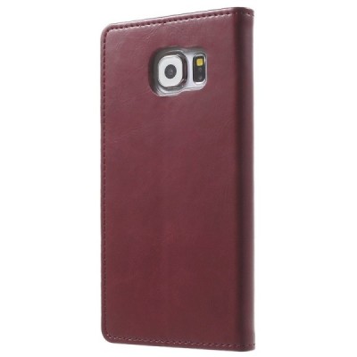 Mercury Blue Moon Samsung Galaxy S6 (G920) atvērams bordo ādas maciņš / Vacins.lv