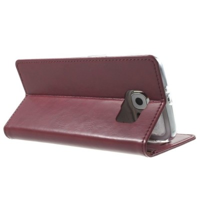 Mercury Blue Moon Samsung Galaxy S6 (G920) atvērams bordo ādas maciņš / Vacins.lv