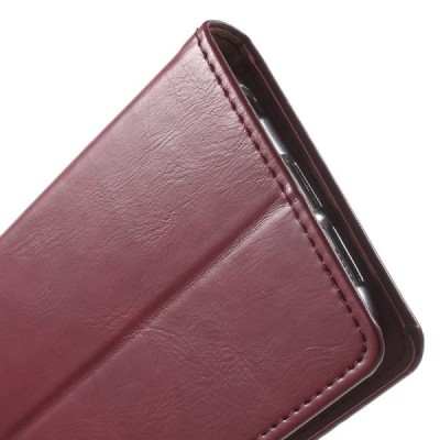 Mercury Blue Moon Samsung Galaxy S6 (G920) atvērams bordo ādas maciņš / Vacins.lv