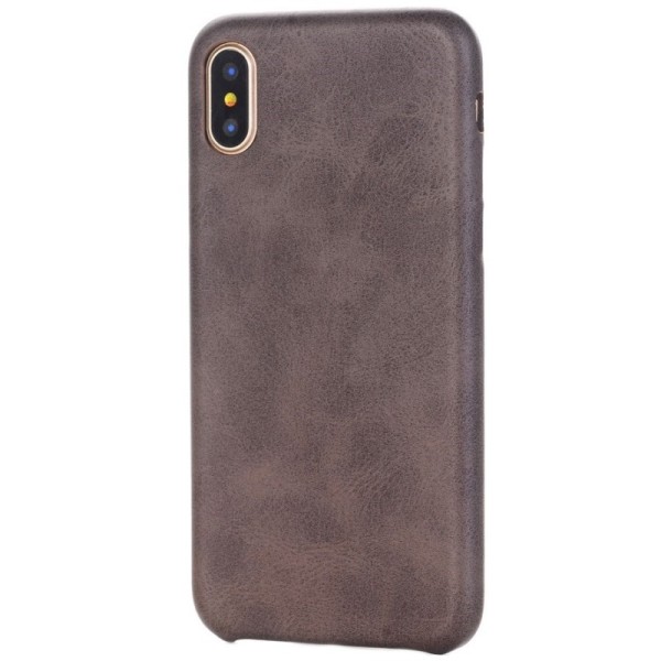 Slim Leather ādas apvalks - tumši brūns (iPhone X / Xs)