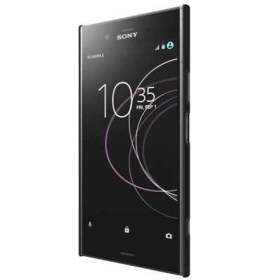 Sony Xperia XZ1 Nillkin Frosted Shield melns plastmasas futrālis / Vacins.lv