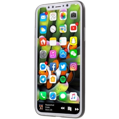 Apple iPhone X (iPhone Xs) pasaulē planākais melns futrālis / Vacins.lv