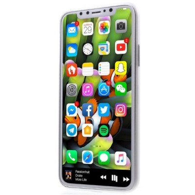 Apple iPhone X (iPhone Xs) pasaulē planākais balts futrālis / Vacins.lv
