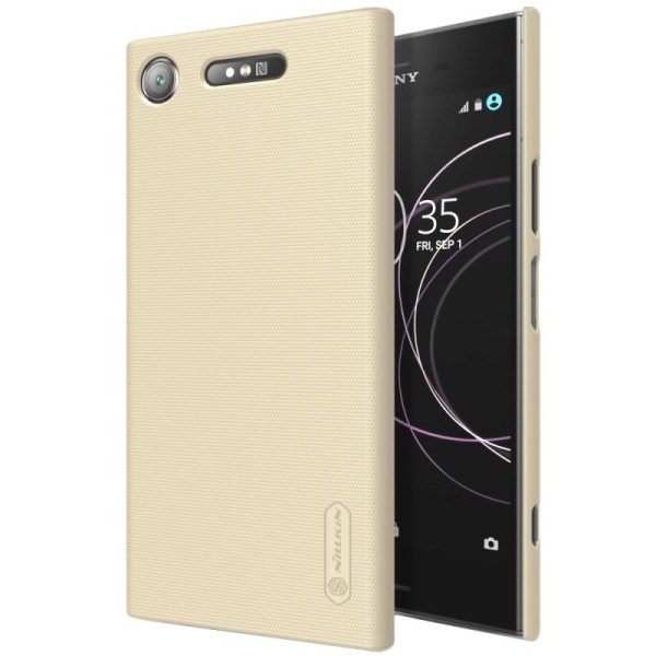 „Nillkin“ Frosted Shield futrālis - zelts + ekrāna aizsargplēve (Xperia XZ1)