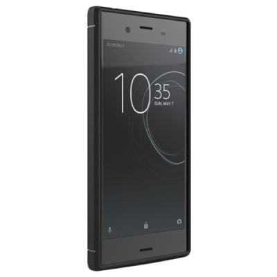 Sony Xperia XZ1 „Carbon“ kieto silikono TPU juodas dėklas - nugarėlė / Priedai.lt