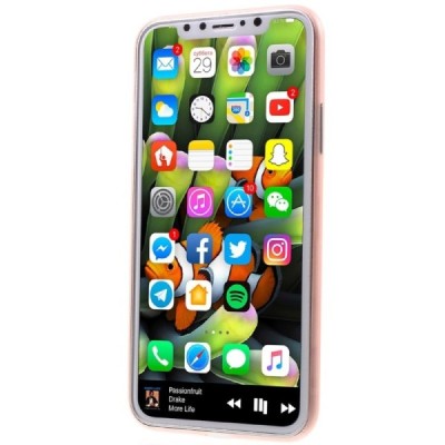 Apple iPhone X (iPhone Xs) pasaulē planākais gaiši rozs futrālis / Vacins.lv