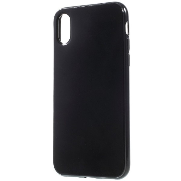 Cieta silikona apvalks - melns (iPhone X / Xs)
