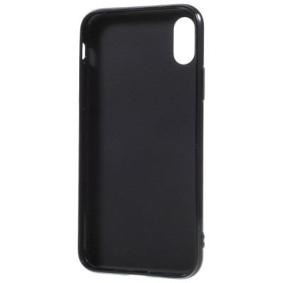 Apple iPhone X (iPhone Xs) cieta silikona (TPU) melns apvalks / vacins.lv