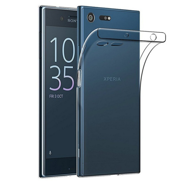 Kieto silikono (TPU) dėklas - skaidrus (Xperia XZ1)