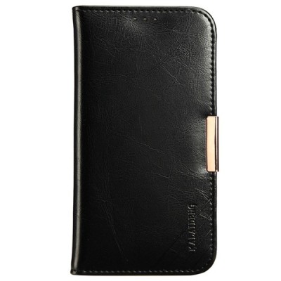 „Kalaideng“ Royale atverčiamas juodas odinis Samsung Galaxy S6 (G920) dėklas / Priedai.lt