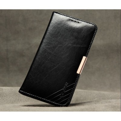 „Kalaideng“ Royale atverčiamas juodas odinis Samsung Galaxy S6 (G920) dėklas / Priedai.lt