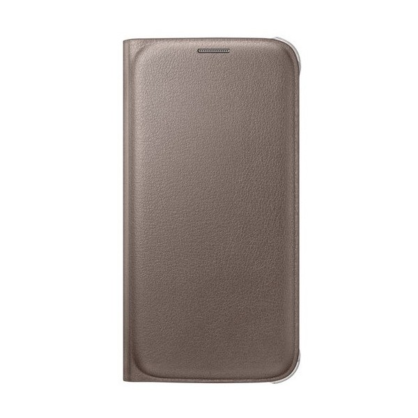 „Samsung“ Flip Wallet atverčiamas dėklas - auksinis (Galaxy S6)