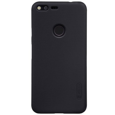 Google Pixel Nillkin Frosted Shield melns plastmasas futrālis / Vacins.lv