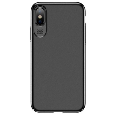 „USAMS“ Jay serijos Apple iPhone X (iPhone Xs) juodas plastikinis dėklas - nugarėlė / Priedai.lt