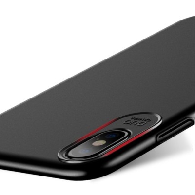 „USAMS“ Jay serijos Apple iPhone X (iPhone Xs) juodas plastikinis dėklas - nugarėlė / Priedai.lt