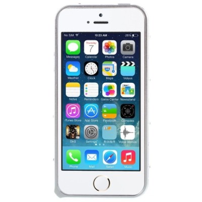 Kingxbar stilingas sidabrinis Apple iPhone 5, 5s ir SE rėmelis - kraštų apvadas (bamperis) / Priedai.lt