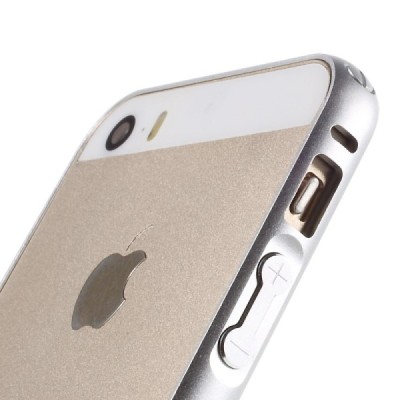 Kingxbar stilingas sidabrinis Apple iPhone 5, 5s ir SE rėmelis - kraštų apvadas (bamperis) / Priedai.lt