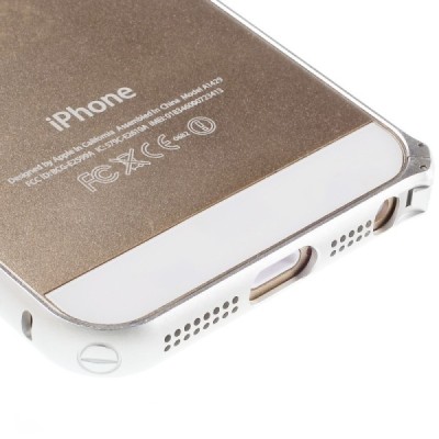 Kingxbar stilingas sidabrinis Apple iPhone 5, 5s ir SE rėmelis - kraštų apvadas (bamperis) / Priedai.lt