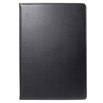 Apple iPad Pro 12.9" 2017 atvēramais melns ādas maciņš, grozās 360° grādu apjomā / Vacins.lv