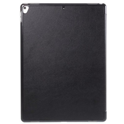 Apple iPad Pro 12.9" 2017 atverčiamas juodas odinis dėklas - knygutė / Priedai.lt