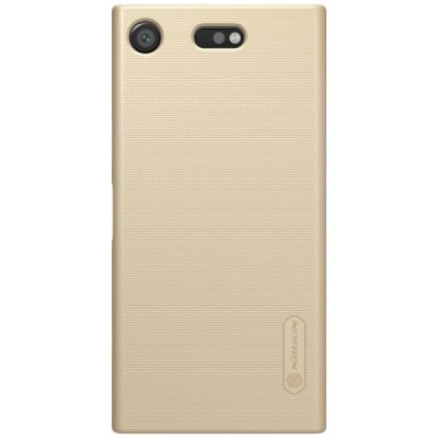 Nillkin Frosted Shield Sony Xperia XZ1 Compact auksinis plastikinis dėklas / Priedai.lt