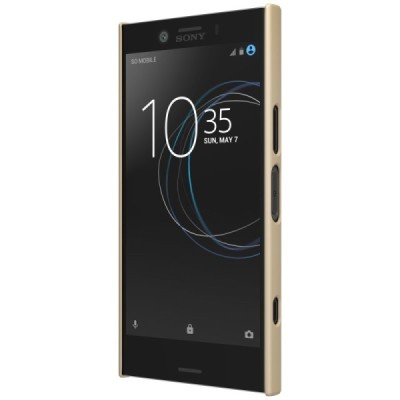 Nillkin Frosted Shield Sony Xperia XZ1 Compact auksinis plastikinis dėklas / Priedai.lt