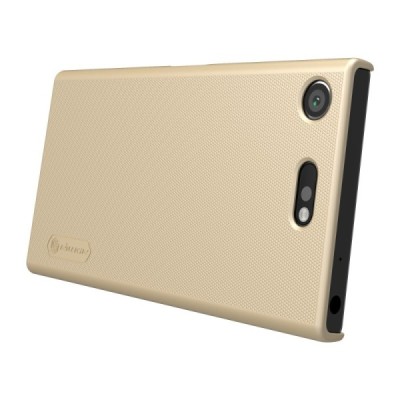 Nillkin Frosted Shield Sony Xperia XZ1 Compact auksinis plastikinis dėklas / Priedai.lt