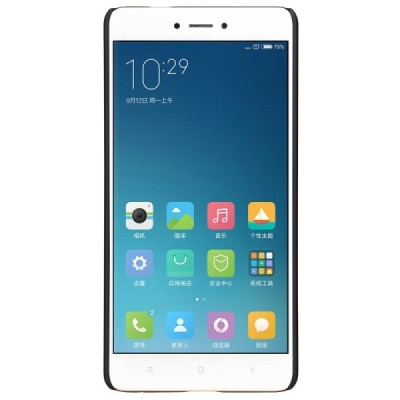 Xiaomi Redmi Note 4X Nillkin Frosted Shield juodas plastikinis dėklas + apsauginė ekrano plėvelė / Priedai.lt