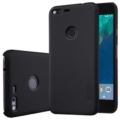 Google Pixel XL Nillkin Frosted Shield melns plastmasas futrālis / Vacins.lv