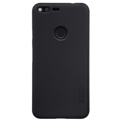 Google Pixel XL Nillkin Frosted Shield melns plastmasas futrālis / Vacins.lv