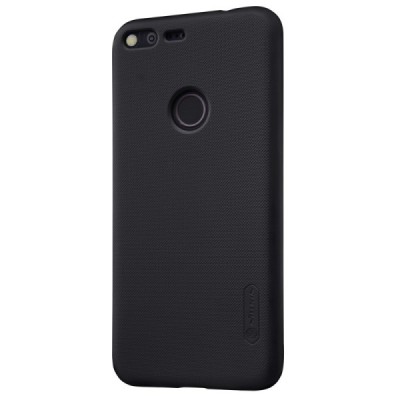 Google Pixel XL Nillkin Frosted Shield melns plastmasas futrālis / Vacins.lv