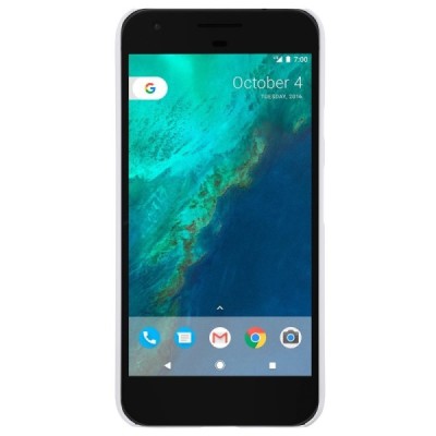 Google Pixel XL Nillkin Frosted Shield balts plastmasas futrālis + ekrāna aizsargplēve / Vacins.lv