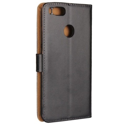 Xiaomi Mi A1 un Mi 5X atvēramais ādas melns Casual maciņš (maks) / Vacins.lv