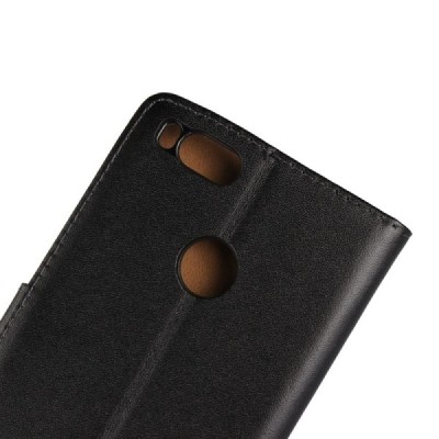 Xiaomi Mi A1 un Mi 5X atvēramais ādas melns Casual maciņš (maks) / Vacins.lv