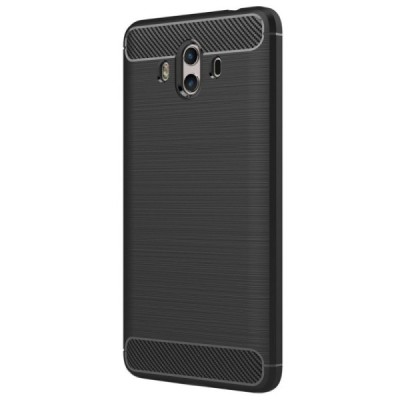 Huawei Mate 10 „Carbon“ kieto silikono TPU juodas dėklas - nugarėlė / Priedai.lt